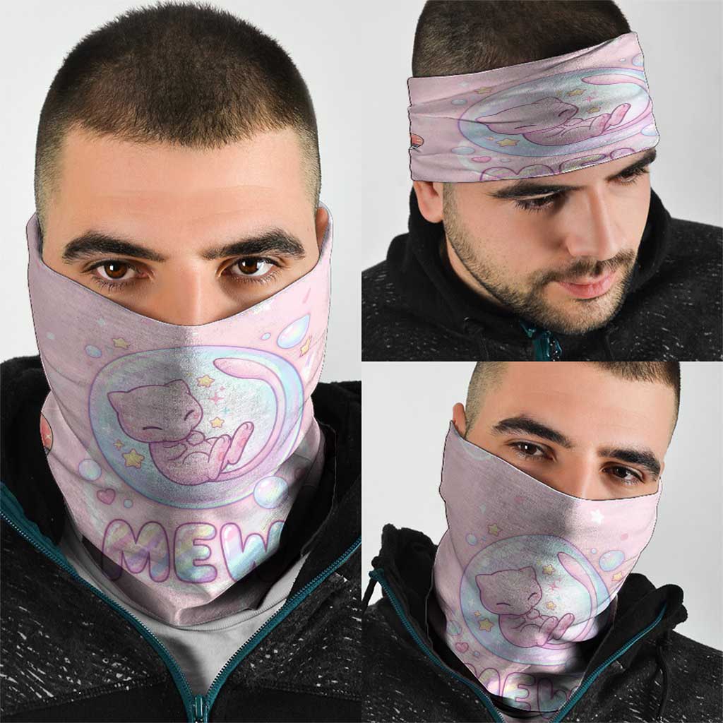 Mew Neck Gaiter Pastel Kawaii Bubble Art