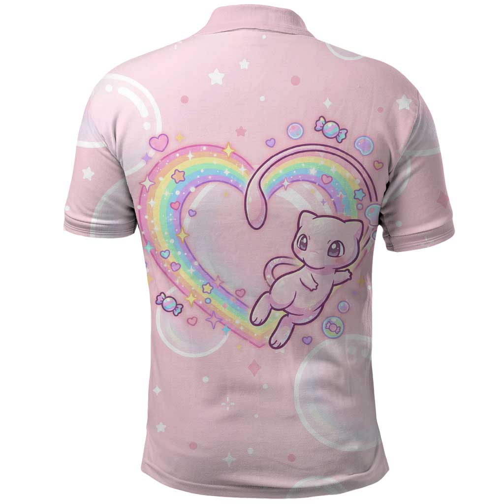 Mew Polo Shirt Pastel Kawaii Bubble Art