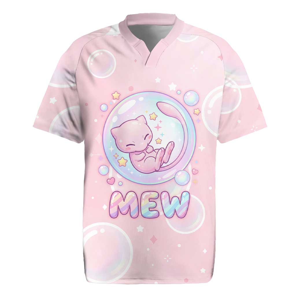 Mew Rugby Jersey Pastel Kawaii Bubble Art