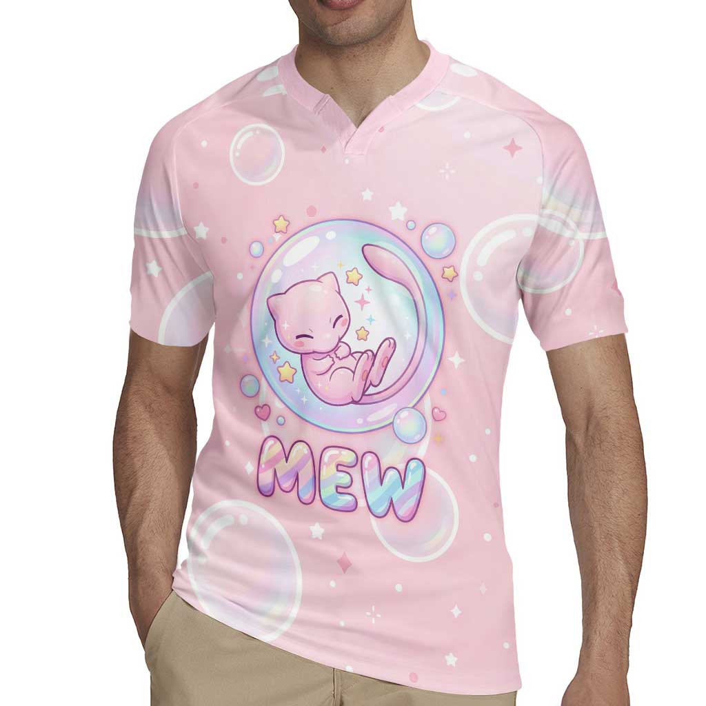 Mew Rugby Jersey Pastel Kawaii Bubble Art
