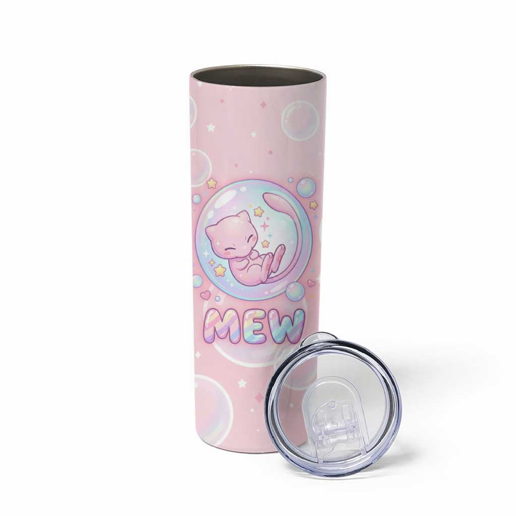 Mew Skinny Tumbler Pastel Kawaii Bubble Art