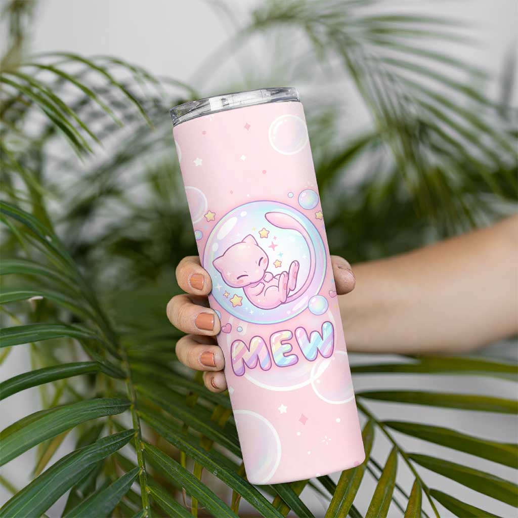Mew Skinny Tumbler Pastel Kawaii Bubble Art