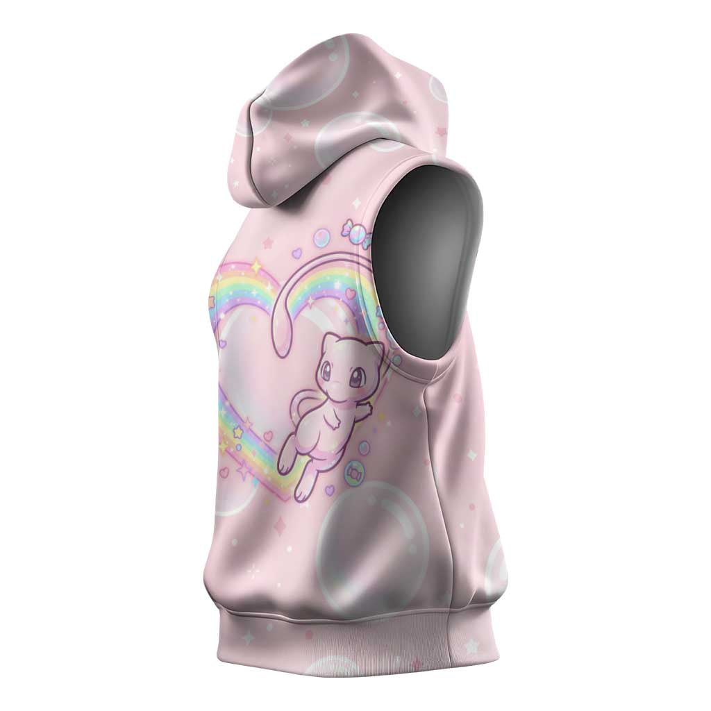 Mew Sleeveless Hoodie Pastel Kawaii Bubble Art