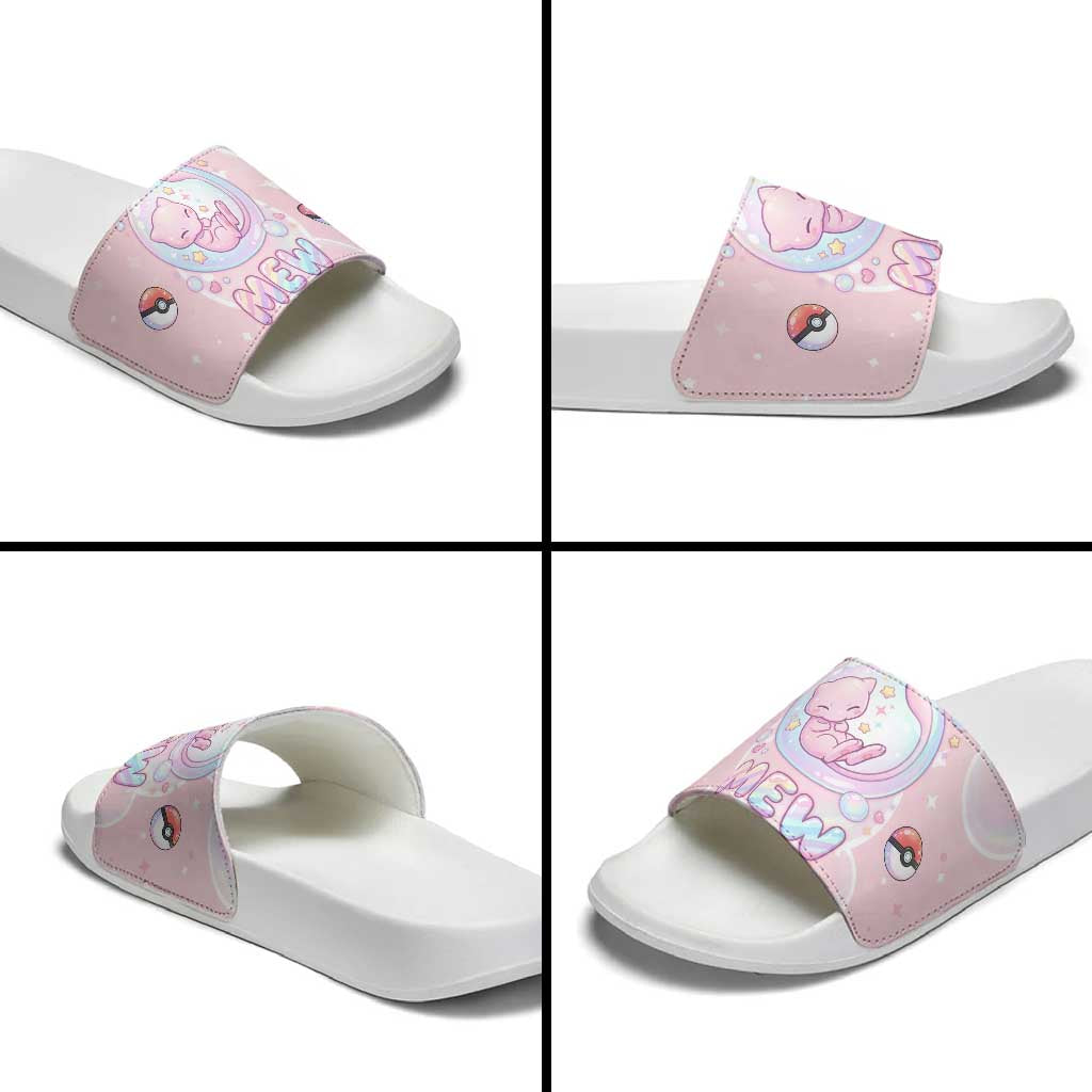 Mew Slide Sandals Pastel Kawaii Bubble Art