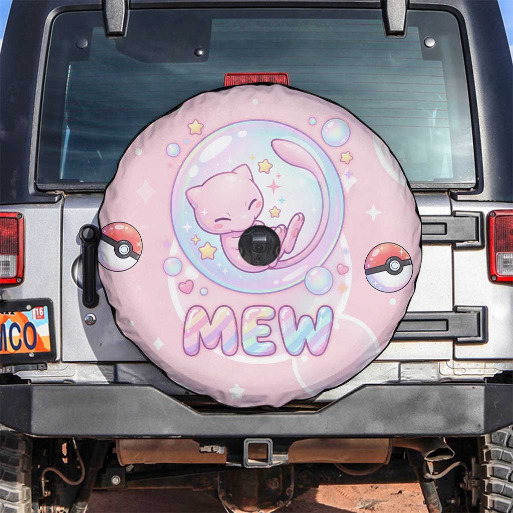 Mew Spare Tire Cover Pastel Kawaii Bubble Art