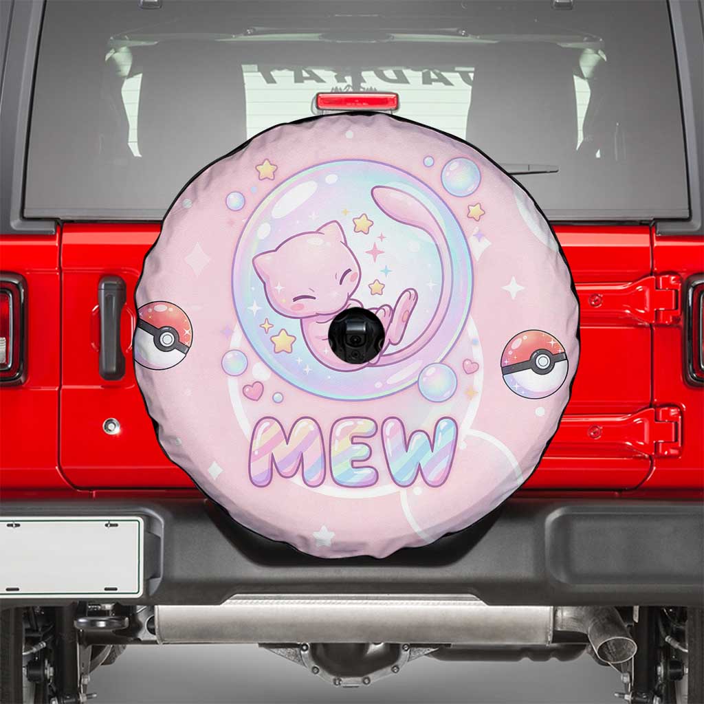 Mew Spare Tire Cover Pastel Kawaii Bubble Art