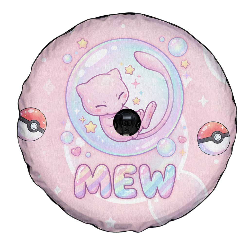 Mew Spare Tire Cover Pastel Kawaii Bubble Art
