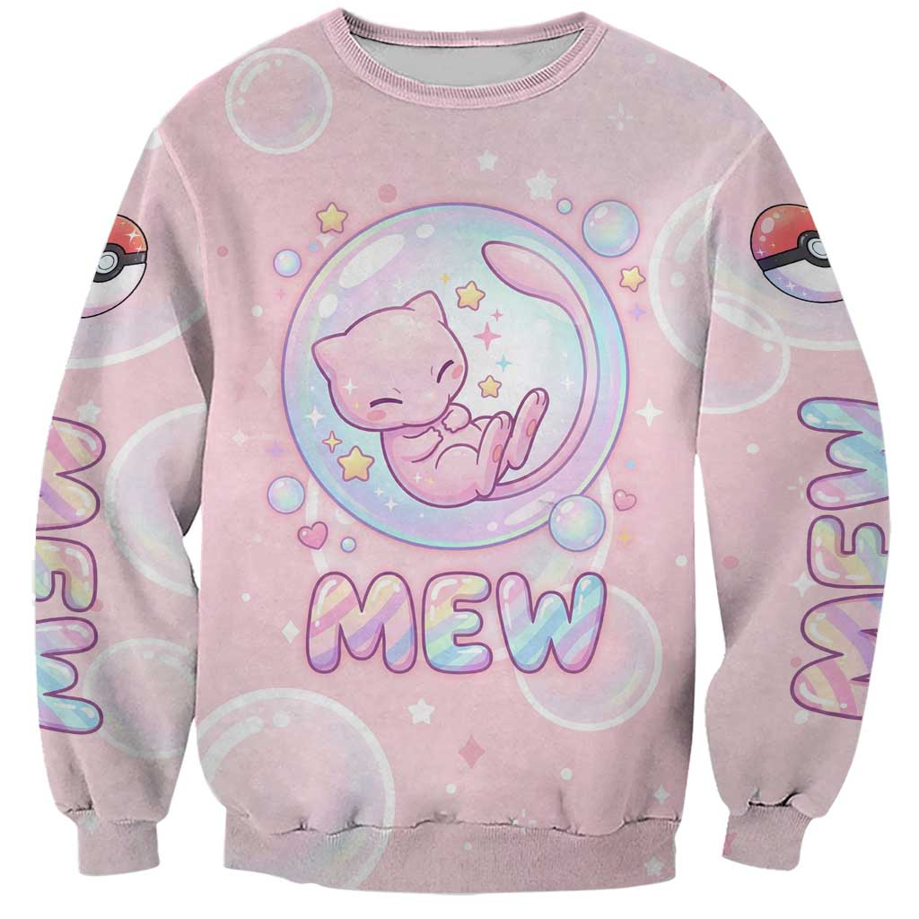 Mew Sweatshirt Pastel Kawaii Bubble Art
