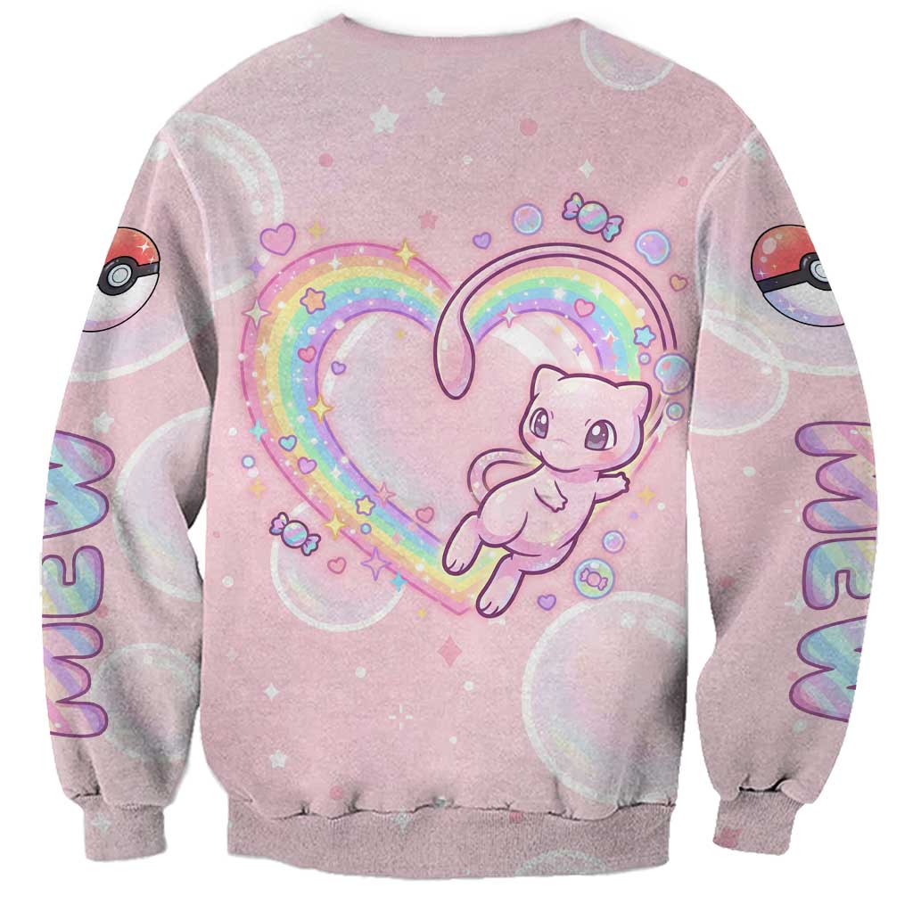 Mew Sweatshirt Pastel Kawaii Bubble Art