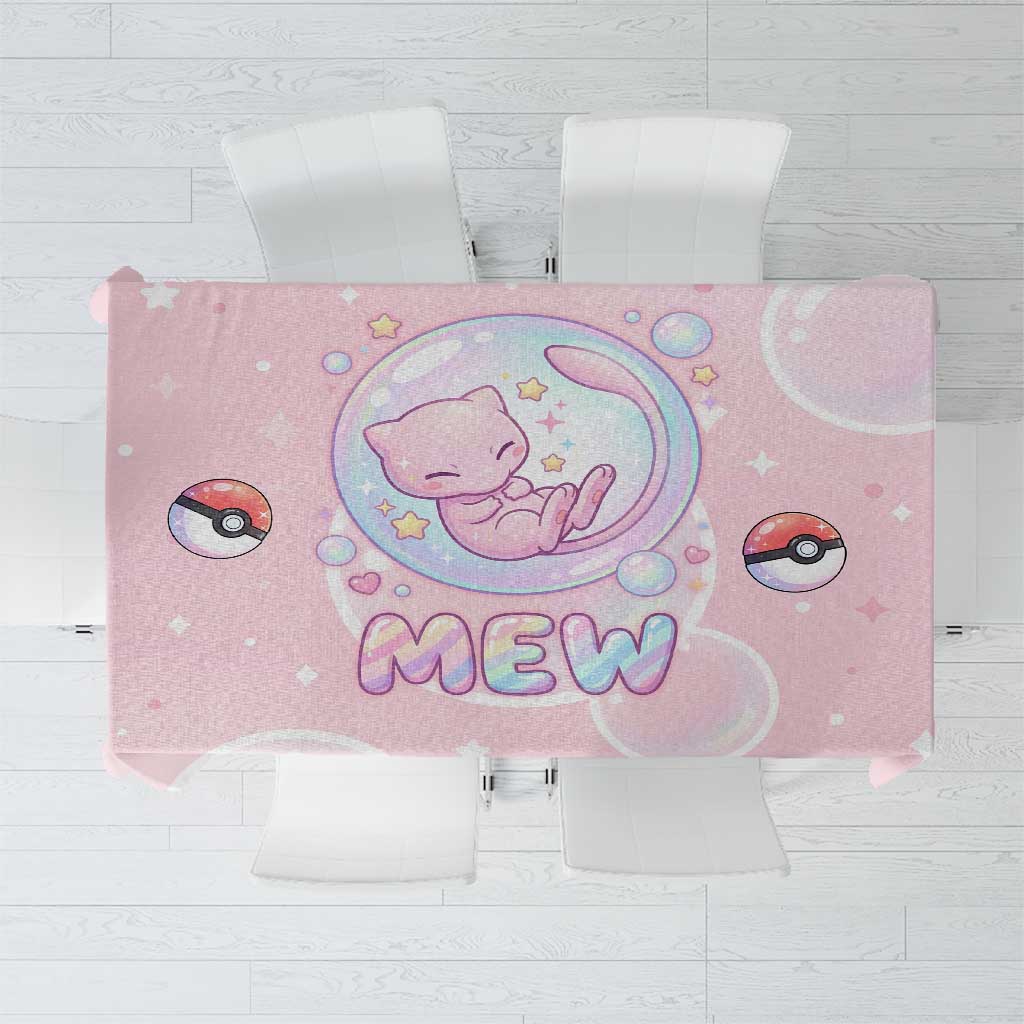 Mew Tablecloth Pastel Kawaii Bubble Art