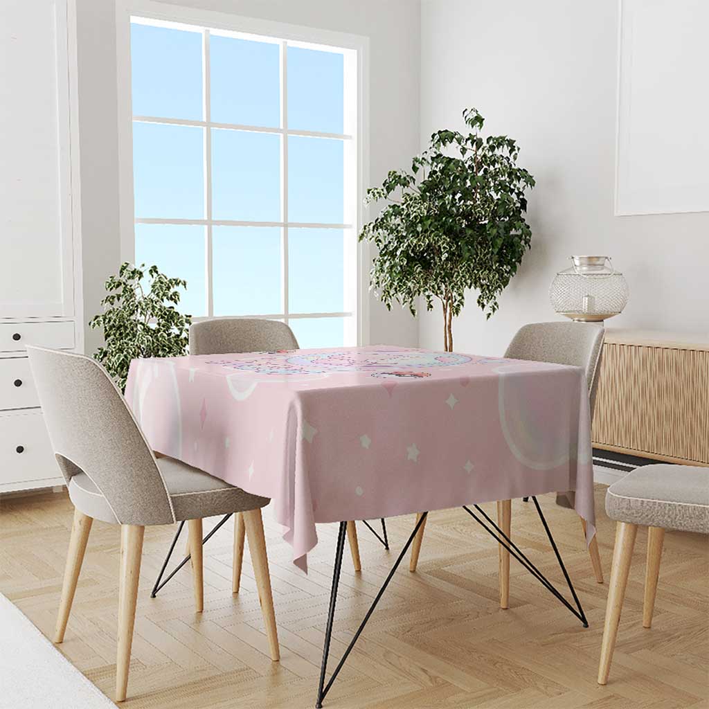Mew Tablecloth Pastel Kawaii Bubble Art