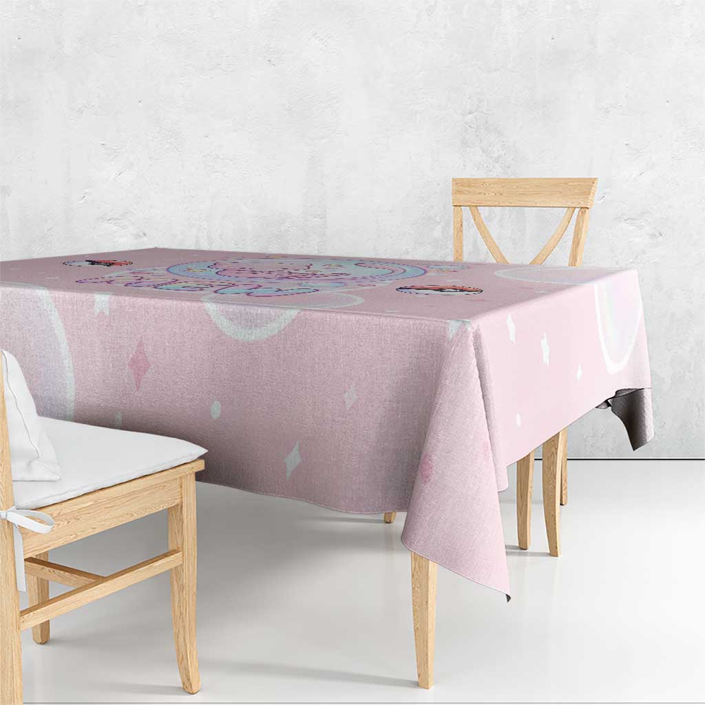 Mew Tablecloth Pastel Kawaii Bubble Art