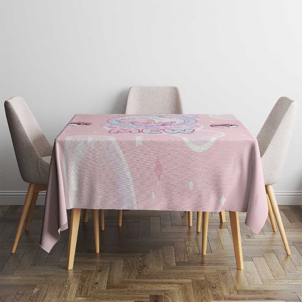 Mew Tablecloth Pastel Kawaii Bubble Art