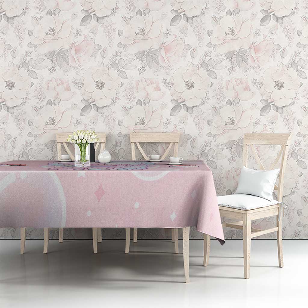 Mew Tablecloth Pastel Kawaii Bubble Art