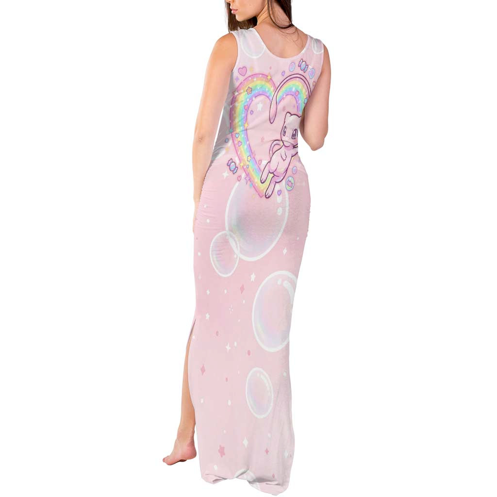 Mew Tank Maxi Dress Pastel Kawaii Bubble Art