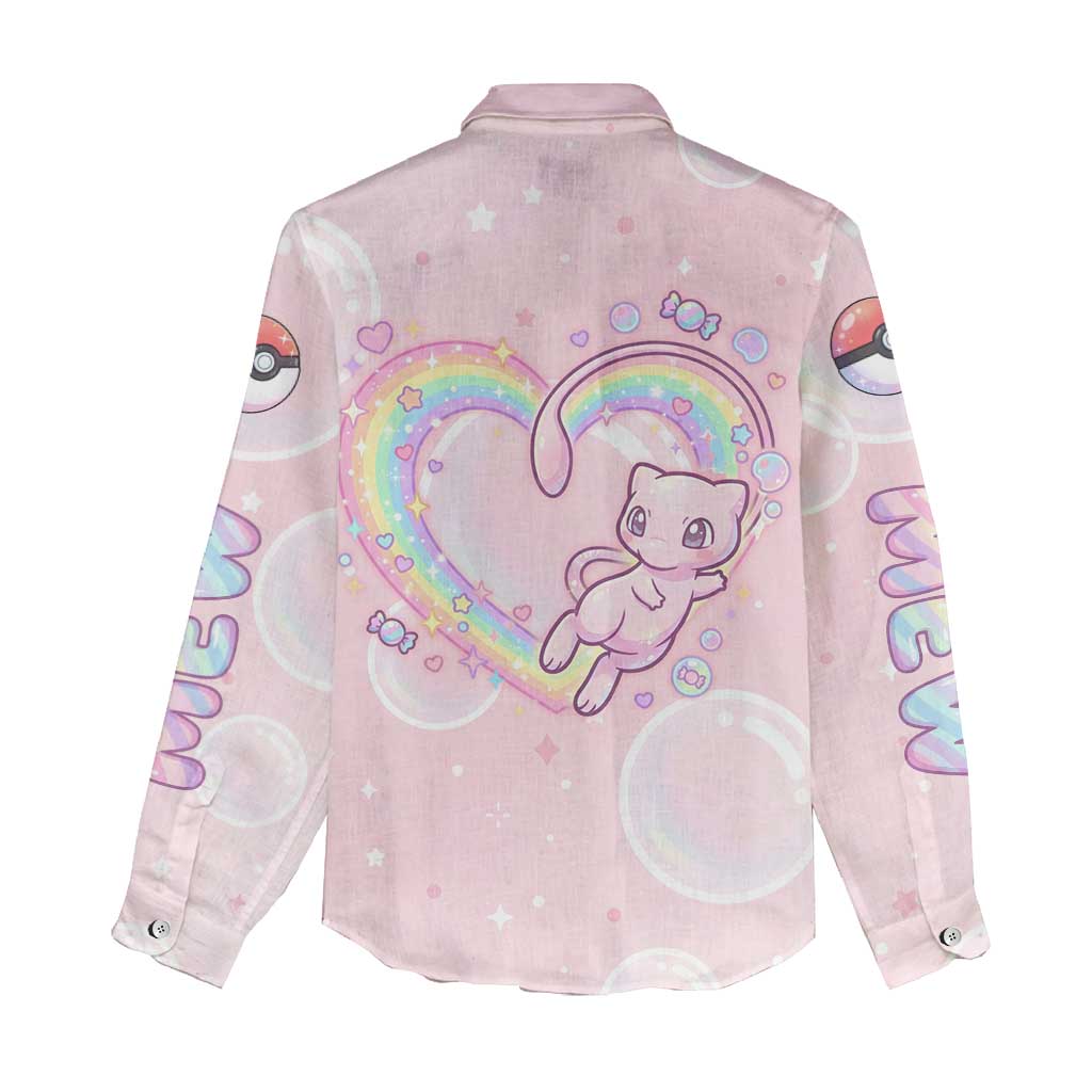 Mew Women Casual Shirt Pastel Kawaii Bubble Art