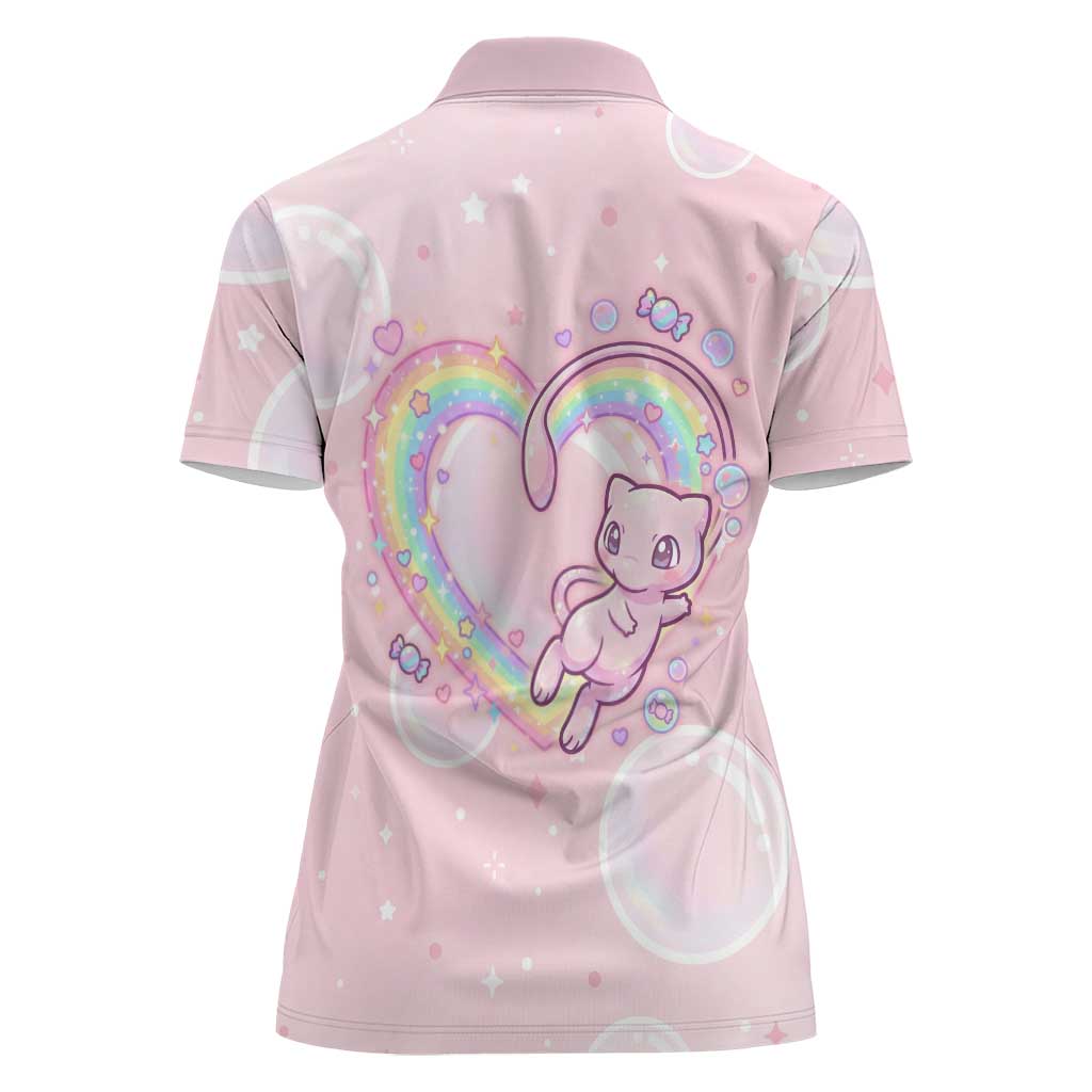 Mew Women Polo Shirt Pastel Kawaii Bubble Art