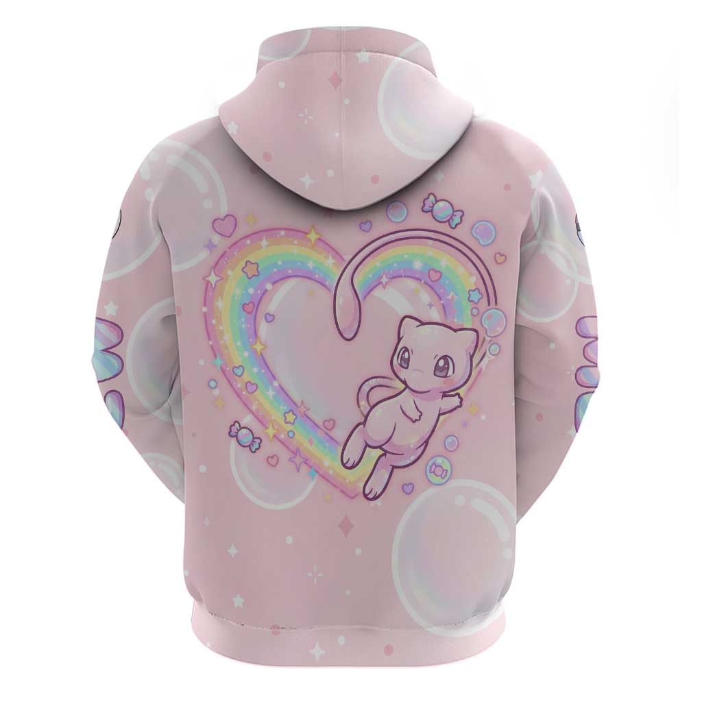 Mew Zip Hoodie Pastel Kawaii Bubble Art