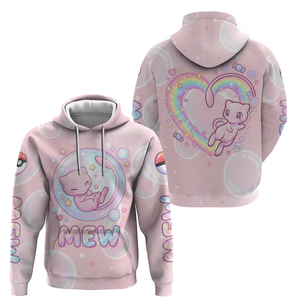Mew Zip Hoodie Pastel Kawaii Bubble Art