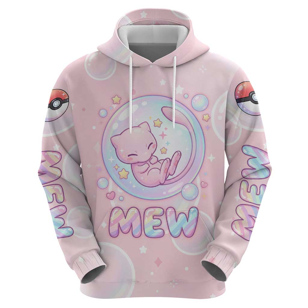 Mew Zip Hoodie Pastel Kawaii Bubble Art