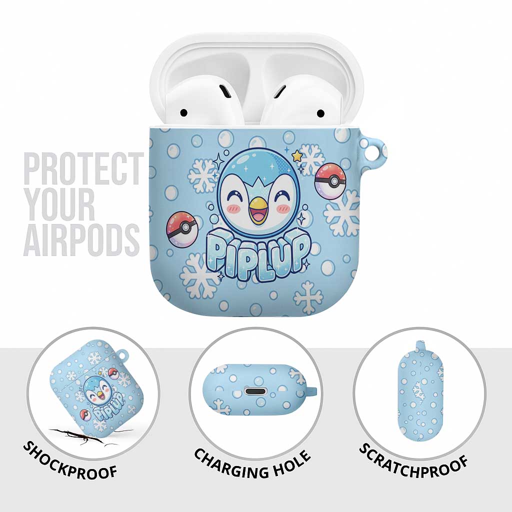 Piplup AirPods Case Cute Winter Snowflake Art