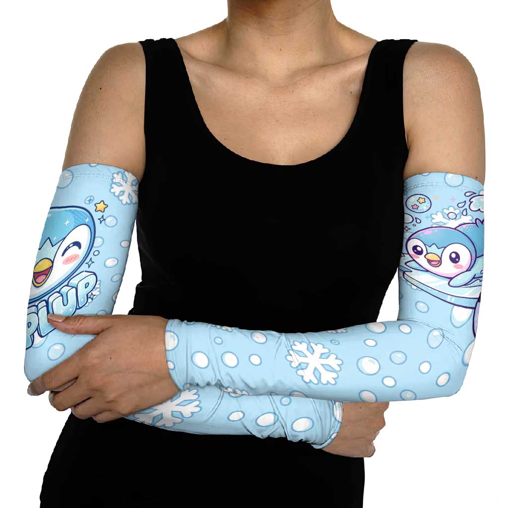 Piplup Arm Sleeves Cute Winter Snowflake Art