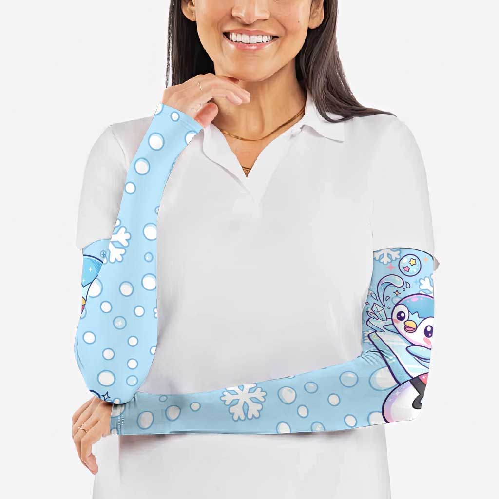Piplup Arm Sleeves Cute Winter Snowflake Art