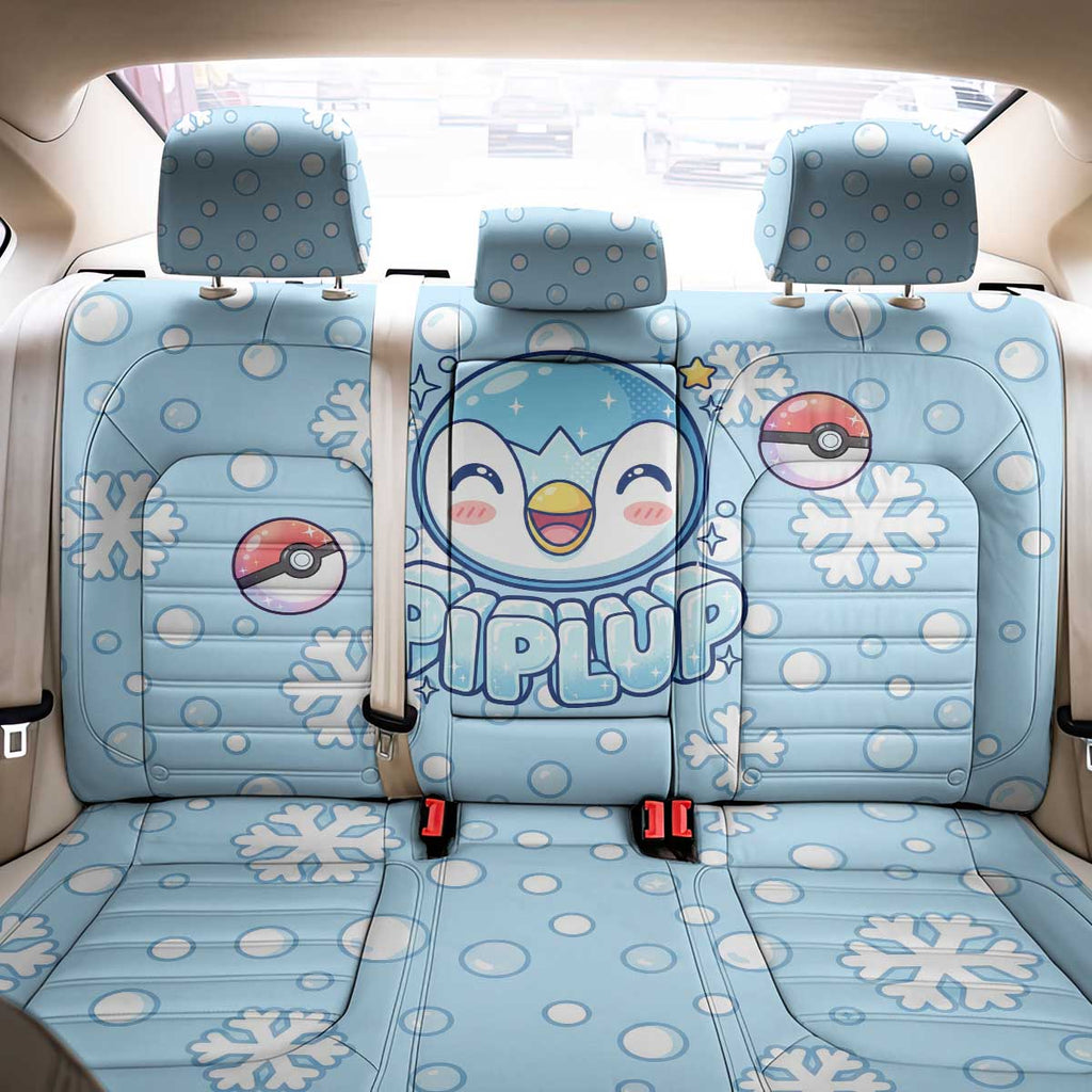 Piplup Back Car Seat Cover Cute Winter Snowflake Art