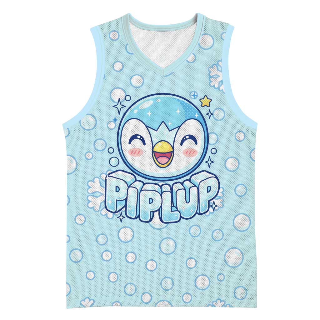 Piplup Basketball Jersey Cute Winter Snowflake Art