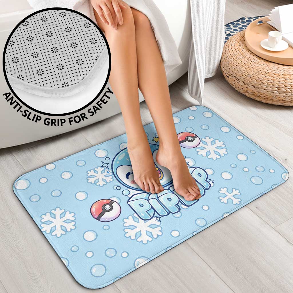 Piplup Bathroom Set Cute Winter Snowflake Art