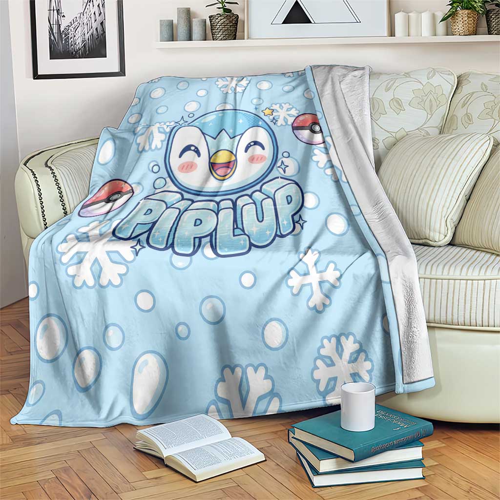 Piplup Blanket Cute Winter Snowflake Art
