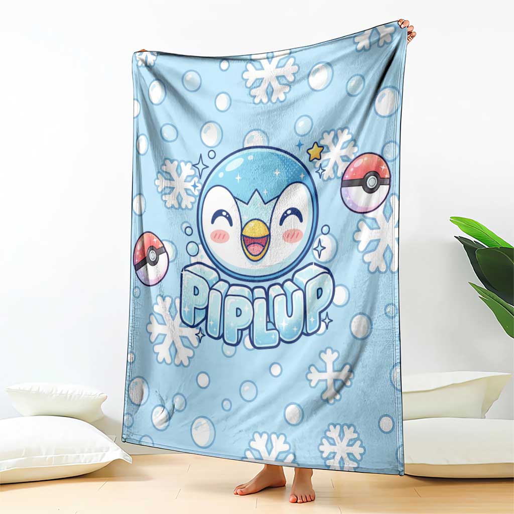 Piplup Blanket Cute Winter Snowflake Art