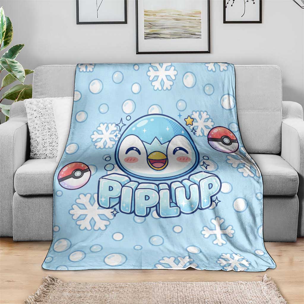Piplup Blanket Cute Winter Snowflake Art