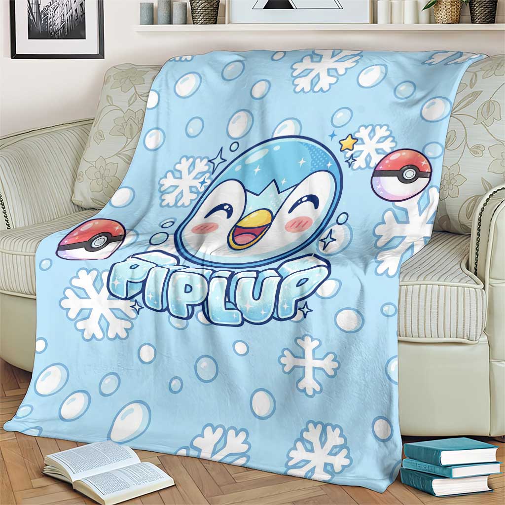 Piplup Blanket Cute Winter Snowflake Art