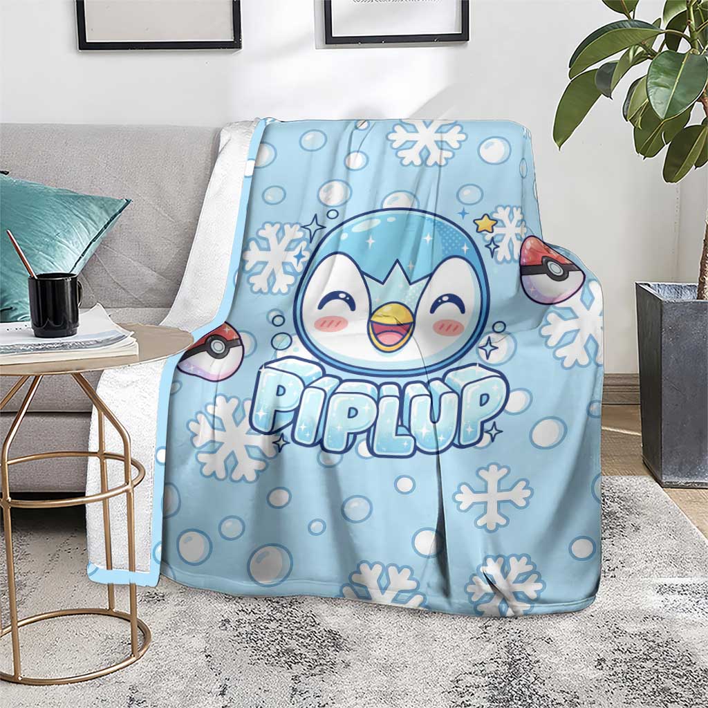 Piplup Blanket Cute Winter Snowflake Art