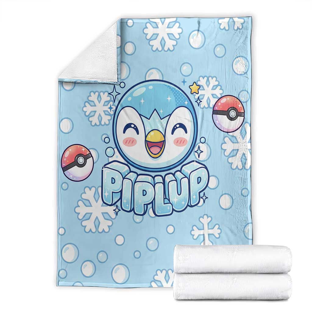 Piplup Blanket Cute Winter Snowflake Art