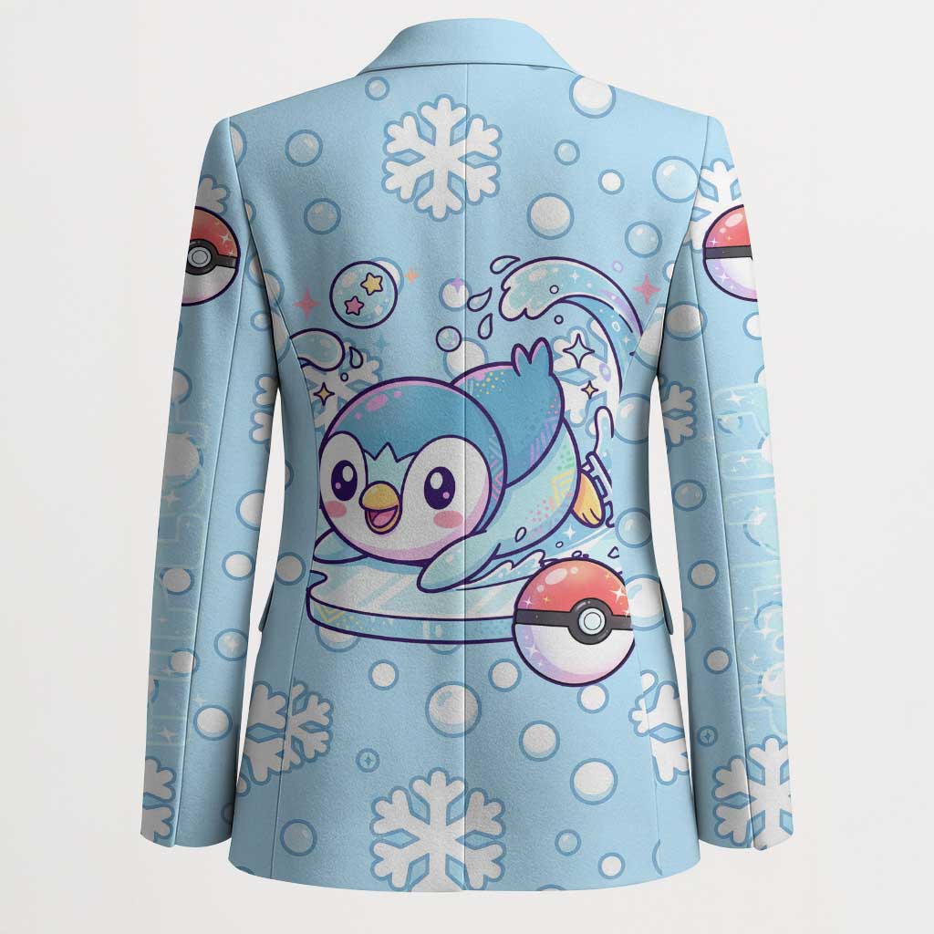 Piplup Blazer Cute Winter Snowflake Art