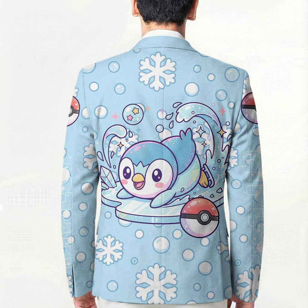 Piplup Blazer Cute Winter Snowflake Art