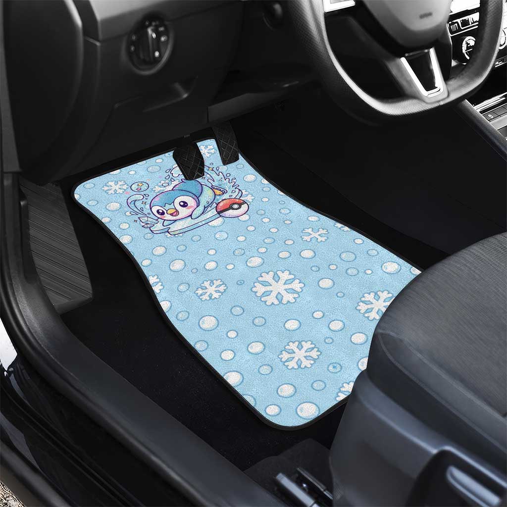 Piplup Car Mats Cute Winter Snowflake Art