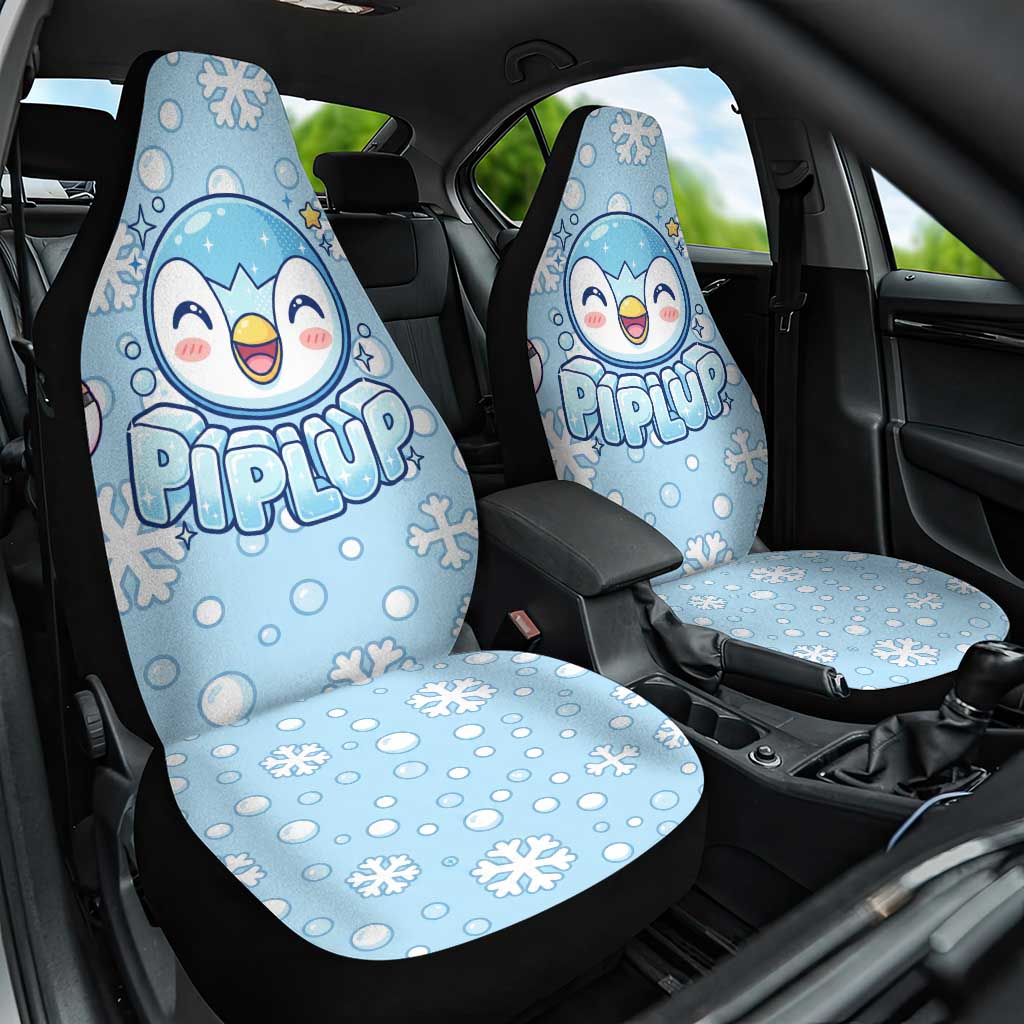 Piplup Car Seat Cover Cute Winter Snowflake Art