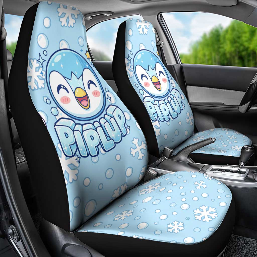 Piplup Car Seat Cover Cute Winter Snowflake Art