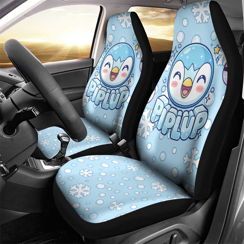 Piplup Car Seat Cover Cute Winter Snowflake Art