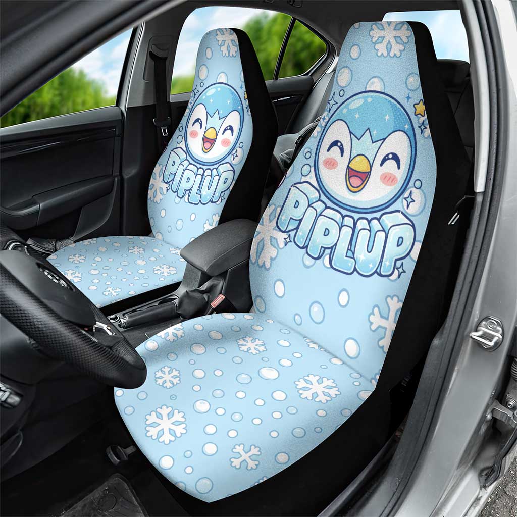 Piplup Car Seat Cover Cute Winter Snowflake Art