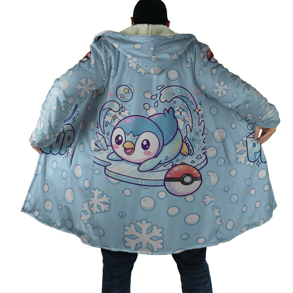 Piplup Cloak Cute Winter Snowflake Art