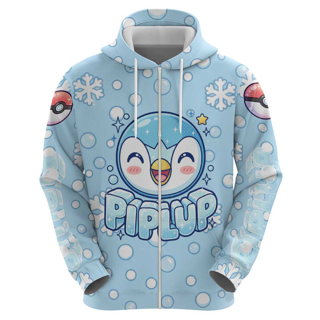 Piplup Hoodie Cute Winter Snowflake Art