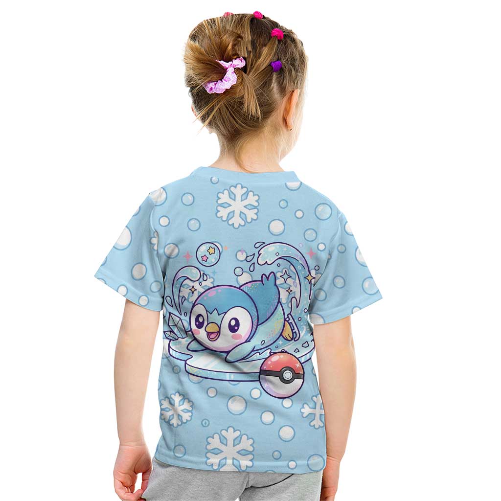 Piplup Kid T Shirt Cute Winter Snowflake Art