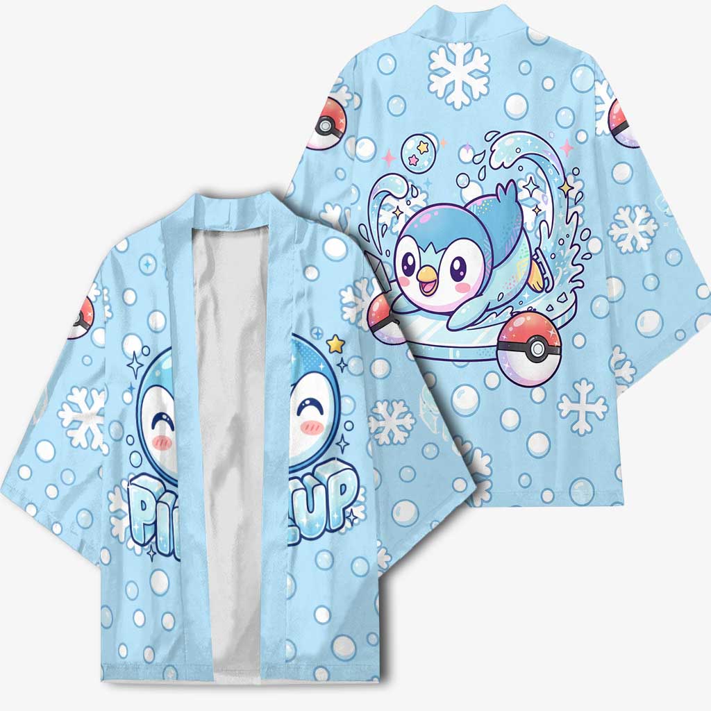 Piplup Kimono Cute Winter Snowflake Art