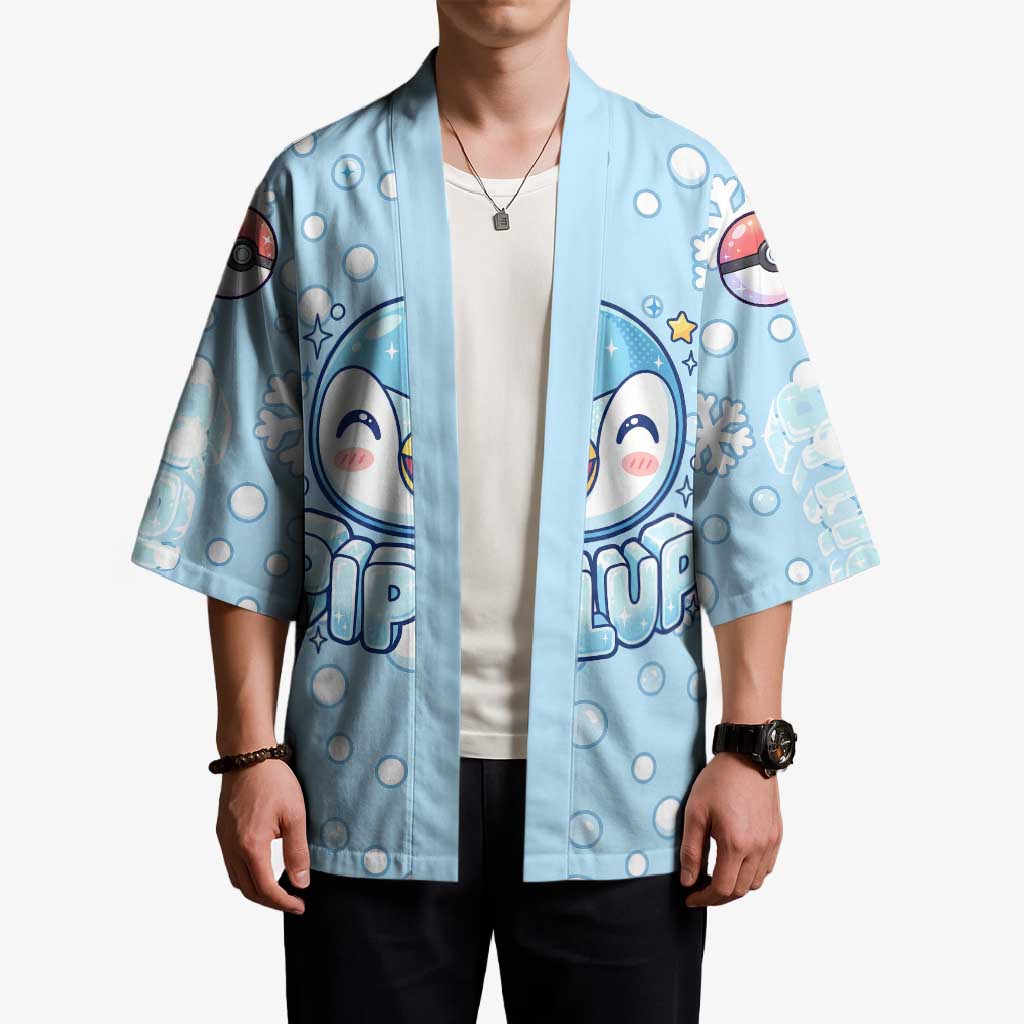 Piplup Kimono Cute Winter Snowflake Art