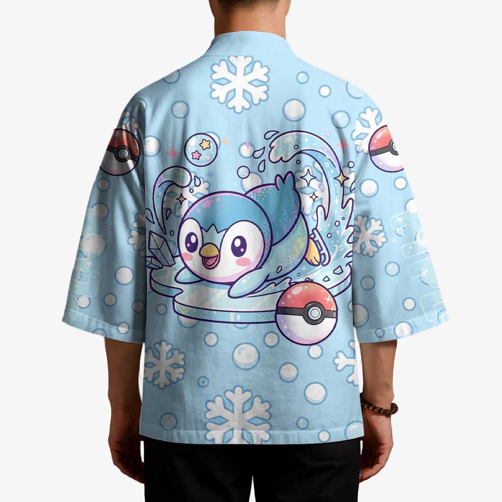 Piplup Kimono Cute Winter Snowflake Art