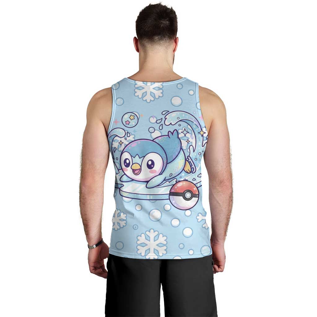 Piplup Men Tank Top Cute Winter Snowflake Art